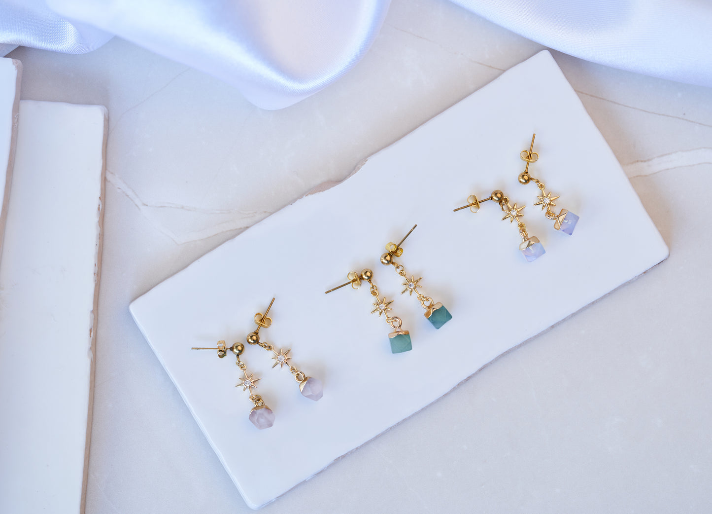 Star Drop Crystal Earrings - Hypoallergenic Earrings