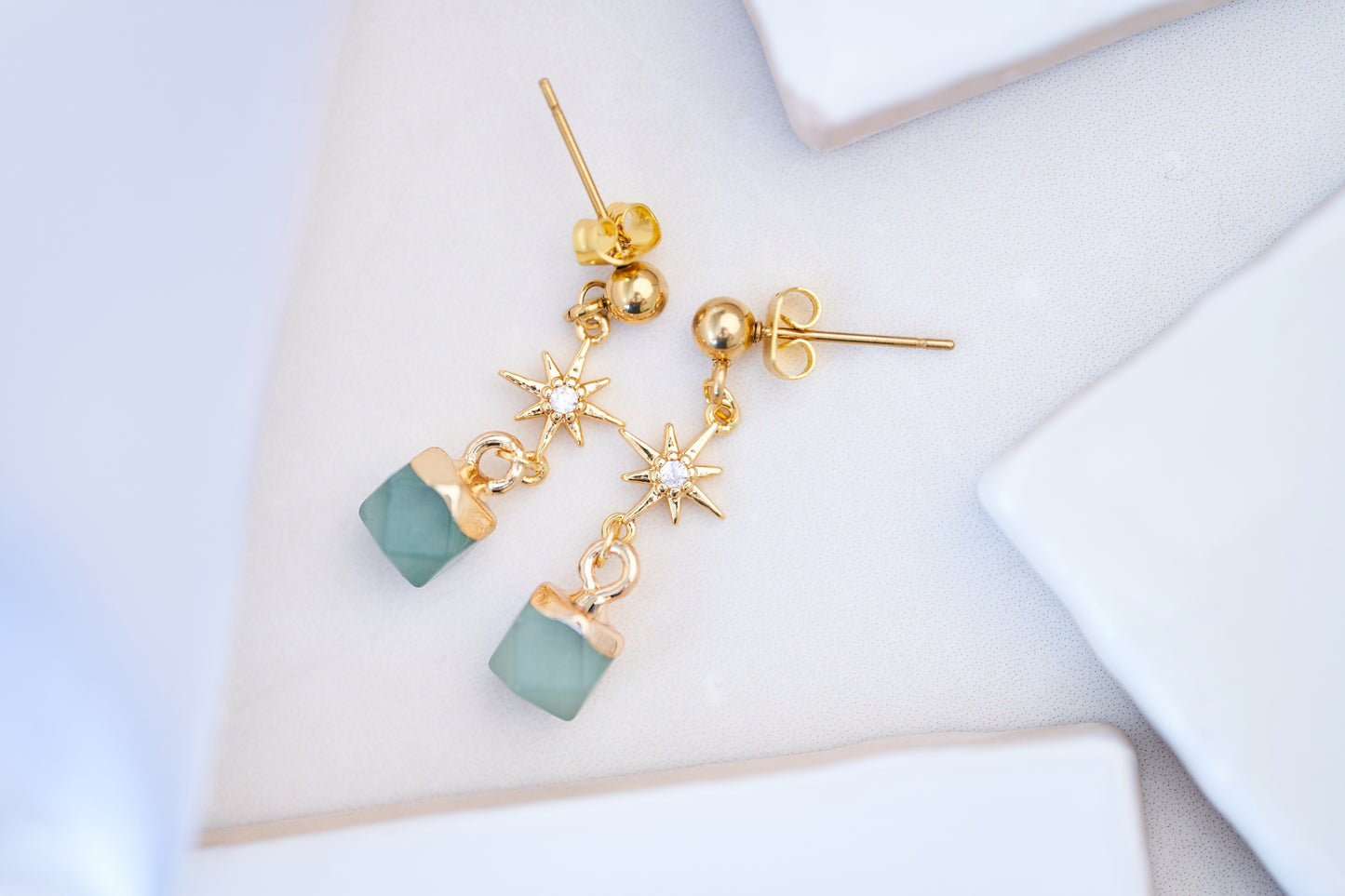 Star Drop Crystal Earrings - Hypoallergenic Earrings