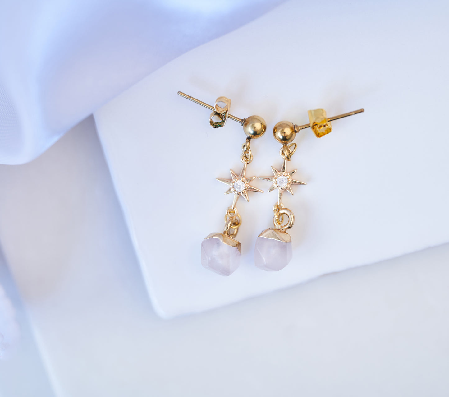 Star Drop Crystal Earrings - Hypoallergenic Earrings