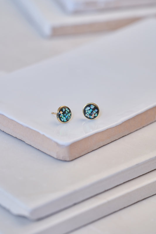 Opal Stud Earrings - Hypoallergenic