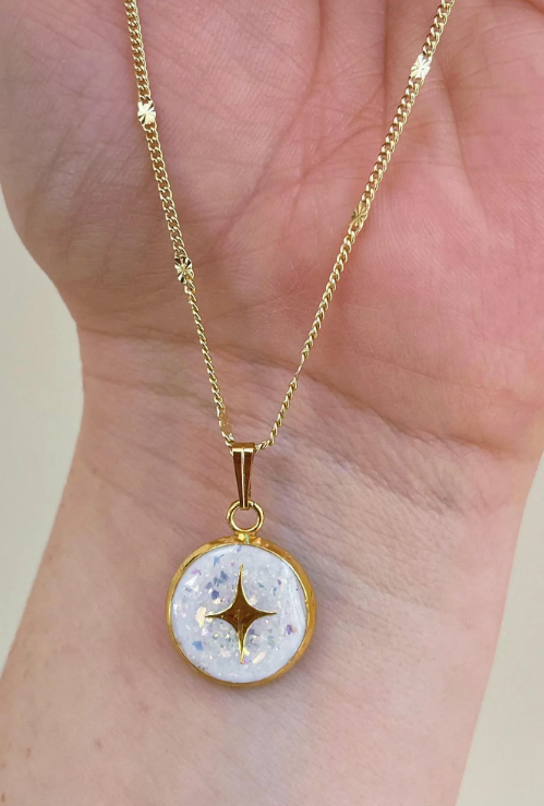 Opal Celestial Pendant Necklace