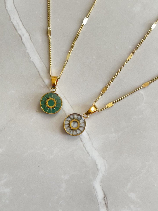 Semi Precious Sun Pendants